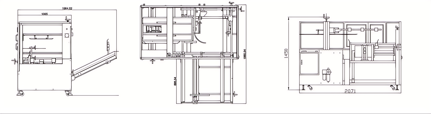 Automatic Carton Erector Machine Engineer Drawings